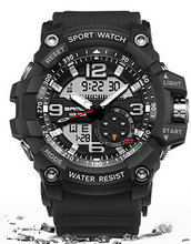 Load image into Gallery viewer, NEW Sport Analog-Digital Watch For Men and Woman  Waterresistant 50M Professional Waterproof Quartz Large Dial Military Wristwatches  With Night Mode
