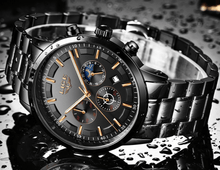 Load image into Gallery viewer, Men's Waterproof  Watch With Chronometers And Date Display Unique Design Perfect Gift
