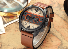 Load image into Gallery viewer, Men's  Waterproof Retro Style Watch With Excellent  Background, Chronometers  Large Numbers Perfect Gift

