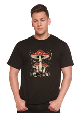 Load image into Gallery viewer, Boho Retro Hippie Mushrooms Natural Unisex Bamboo/Cotton Graphic T-Shirt
