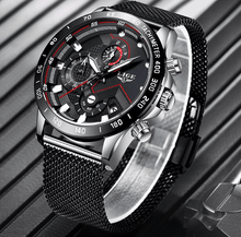 Load image into Gallery viewer, Men's Sports Waterproof Watch With  Stainless Steel Bracelet Unique Design Perfect Gift For Your Man
