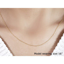 Load image into Gallery viewer, 14k Yellow Gold Singapore Chain 0.6mm
