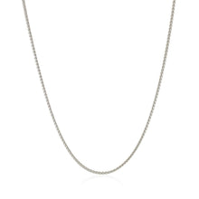 Load image into Gallery viewer, 14k White Gold Round Wheat Chain 1.0mm
