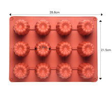 Load image into Gallery viewer, 12 Cavity Silicone Mold Cake Mold Muffin Cupcake Baking Tray Dessert Pastry Cake Decorating Tools Nonstick Cannel Mold Baking Cake Pan For Bread Muffin Cake Baking Pan Kitchen Baking Molds
