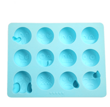 Load image into Gallery viewer, 12 Emoticons Ice Mould Silicone Baking Mold Cake Candy Chocolate Sugar Ice Pastry Food Mold Funny Multifunction Kitchen Bar Tool Silicone Emoji Molds Flexible Molds Kitchen Accessories
