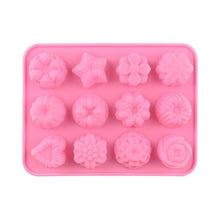 Load image into Gallery viewer, 12 Emoticons Ice Mould Silicone Baking Mold Cake Candy Chocolate Sugar Ice Pastry Food Mold Funny Multifunction Kitchen Bar Tool Silicone Emoji Molds Flexible Molds Kitchen Accessories
