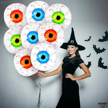 Load image into Gallery viewer, 12-Pack: 22 Inch Halloween Eyeball Balloons

