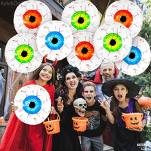 Load image into Gallery viewer, 12-Pack: 22 Inch Halloween Eyeball Balloons
