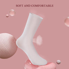 Load image into Gallery viewer, 1/2 Pairs Girls Thin Socks Pack Harajuku Cute Long Frilly Socks Casual Soft Nylon High Elastic Solid White Purple Solid Color Stylish Casual Socks For Men And Women
