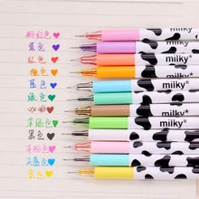 Load image into Gallery viewer, 12-Piece: Milky Cow Multicolor Gel Pens
