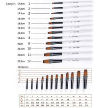 Load image into Gallery viewer, 12-Piece Set: Artist Watercolor Painting Brushes
