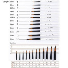 Load image into Gallery viewer, 12-Piece Set: Artist Watercolor Painting Brushes
