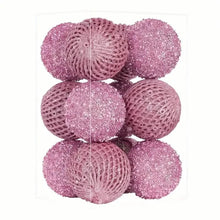 Load image into Gallery viewer, 12-Piece Set:  Large Sparkling Glittering Sequins Foam Ball Ornaments
