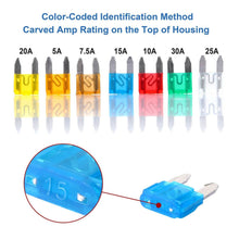 Load image into Gallery viewer, 120-Pieces: Mini Auto Blade Fuse Set
