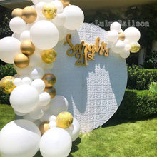 Load image into Gallery viewer, 120pc White Gold Confetti Metallic Balloon Arch Kit For Wedding Birthday Party Decorations Baby Shower Party Balloons Garland Arch Kit for Bridal Shower Baby Shower Party Decoration
