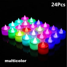 Load image into Gallery viewer, 12/24/48pcs Flameless LED Tea light Tea Candles Wedding Light Romantic Candles  Realistic Tea Lights Candles LED Tea light Candles Flickering Bright Tea lights Battery Operated Candles Flameless Candles Lights for  Birthday Party Wedding Decorations
