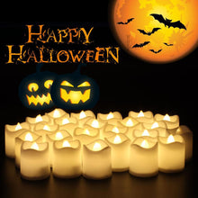Load image into Gallery viewer, 12/24Pcs Creative LED Candle Flameless LED Tea Lights with Remote Battery Operated Flickering Tea lights Candles with Timer Tea Lights Realistic Fake Candles Battery Powered Flameless Tea Light Lamp For Home Wedding Party Decoration Supplies
