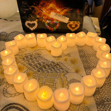 Load image into Gallery viewer, 12/24Pcs Creative LED Candle Flameless LED Tea Lights with Remote Battery Operated Flickering Tea lights Candles with Timer Tea Lights Realistic Fake Candles Battery Powered Flameless Tea Light Lamp For Home Wedding Party Decoration Supplies
