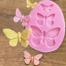 Load image into Gallery viewer, 1/2/3Pcs 3D Silicone Baking Mold Butterfly Leaf Mould Chocolate Fondant Cake Decorating Tool Temperature Resistance 3D Leaf Shaped Silicone Mold Fondant Mold Cupcake Cake Decoration
