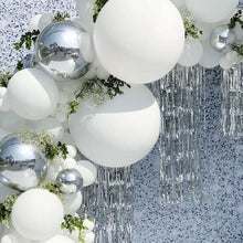 Load image into Gallery viewer, 125 pc White Silver Confetti Metallic Balloon Arch Kit For Wedding Birthday Party Decorations Baby Shower Bridal Shower Luxury Birthday Party Wedding Ballons Decoration
