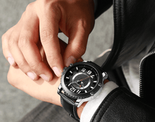 Load image into Gallery viewer, Men's Waterproof  Sport Watch With Leather  Belts  And Large Numbers Details Unique Design Perfect Gift
