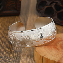 Load image into Gallery viewer, Big Elegant Luxury Amazing Classic Fashion Flower Metal Tibetan Indian Silver Vintage Retro Fashion Cuff Bracelet Bangle For Woman With Details of Animals
