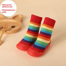 Load image into Gallery viewer, Newborn Baby Boys/Girls Socks With Anti-Slip Soft Rubber Soled Outdoor Foot Socks Animal Carton Floor Booties Socks For Kids
