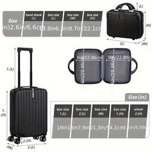 Load image into Gallery viewer, 2-Piece Spinner Luggage Set – 20” Carry-On &amp; 14” Crossbody Handbag
