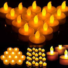 Load image into Gallery viewer, 12Pcs Battery Operated LED Tea Lights Candles Flameless Wedding Decor  Realistic and Bright Flickering Holiday Gift Flameless LED Electric Candles for Seasonal &amp; Festival Party Home Decoration
