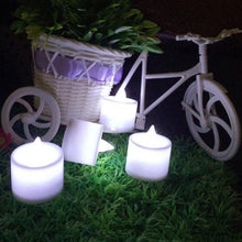 Load image into Gallery viewer, 12Pcs Electronic LED Tea Light Candles  Flickering Bulb Battery Operated Flameless LED Tea Light for Seasonal &amp; Festival Celebration Electric Fake Candle Realistic Battery-Powered Flameless Candles for Home Bedroom Party Wedding Festival Decor
