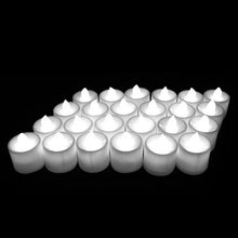 Load image into Gallery viewer, 12Pcs Electronic LED Tea Light Candles  Flickering Bulb Battery Operated Flameless LED Tea Light for Seasonal &amp; Festival Celebration Electric Fake Candle Realistic Battery-Powered Flameless Candles for Home Bedroom Party Wedding Festival Decor
