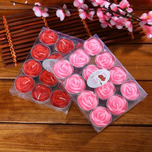 Load image into Gallery viewer, 12PCS/set Blinking Aromatherapy Smokeless Valentine's Day Delicate Boxed Rose Romantic Marriage Proposal Candles Rose Tea light Candles Handmade Delicate Rose Flower Candles For Valentine Day Party Wedding Spa Home Decoration Gifts Decoration
