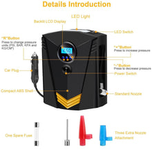 Load image into Gallery viewer, 12V DC 100W 150PSI Digital Tire Inflator
