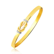 Load image into Gallery viewer, Intertwined Knot Slip On Bangle in 14k Two-Tone Gold (5.0mm)
