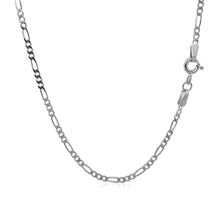 Load image into Gallery viewer, 14k White Gold Solid Figaro Chain 1.9mm
