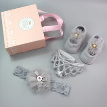 Load image into Gallery viewer, Flower Baby Girl Headband Socks Set Shoes With  Crown Bows Newborn Headbands For Girls Turban Baby Hair Accessories
