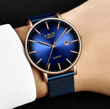 Load image into Gallery viewer, Men's Elegant  Watch With Stainless Steel Straps And Special Date Display Excellent Look Unique Design Perfect Gift
