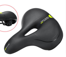 Load image into Gallery viewer, Unisex Soft Rubber Bike Saddle Dual Shock Absorbing Mountain Bicycle Cushion Pad Breathable Comfortable Bike Seat Cushion Bicycle Seat For Men Women With Dual Shock Absorbing Ball Memory Foam Waterproof Wide Bicycle Saddle Fit
