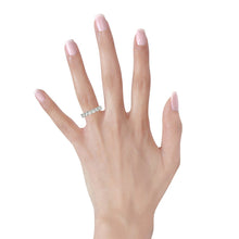 Load image into Gallery viewer, Round Cut Lab Grown Diamond Eternity Ring in 14k White Gold (3 cttw FG/VS2)
