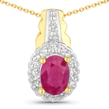 Load image into Gallery viewer, 1.94 Carat Genuine Johnson Ruby and White Topaz .925 Sterling Silver Jewelry Set

