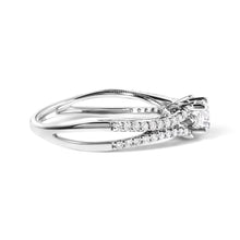 Load image into Gallery viewer, 14K White Gold 5/8 Cttw Diamond Split Shank Engagement Ring  (G-H Color, VS2-SI1 Clarity) - Size 7
