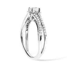 Load image into Gallery viewer, 14K White Gold 5/8 Cttw Diamond Split Shank Engagement Ring  (G-H Color, VS2-SI1 Clarity) - Size 7
