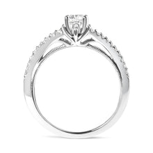 Load image into Gallery viewer, 14K White Gold 5/8 Cttw Diamond Split Shank Engagement Ring  (G-H Color, VS2-SI1 Clarity) - Size 7
