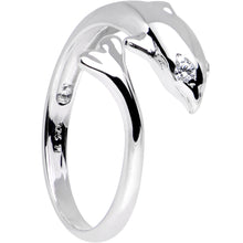 Load image into Gallery viewer, Sterling Silver 925 Cubic Zirconia Dolphin Toe Ring
