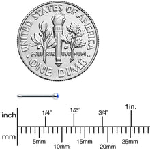 Load image into Gallery viewer, 20G Stainless Steel Sapphire Blue Gem Micro Nose Bone
