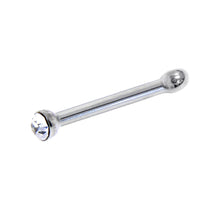 Load image into Gallery viewer, 20G Stainless Steel Crystalline Gem Micro Nose Bone
