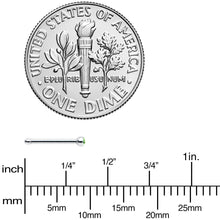 Load image into Gallery viewer, 20G Stainless Steel Green Gem Micro Nose Bone
