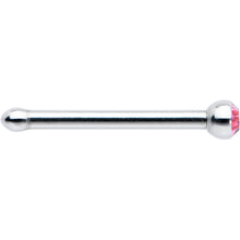 Load image into Gallery viewer, 20G Stainless Steel Pink Gem Micro Nose Bone
