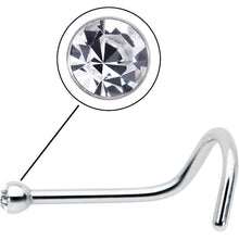 Load image into Gallery viewer, 20G Stainless Steel Crystalline Gem Micro Nose Ring Twister
