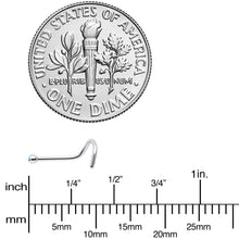 Load image into Gallery viewer, Aqua Gem MICRO Nose Ring Twister
